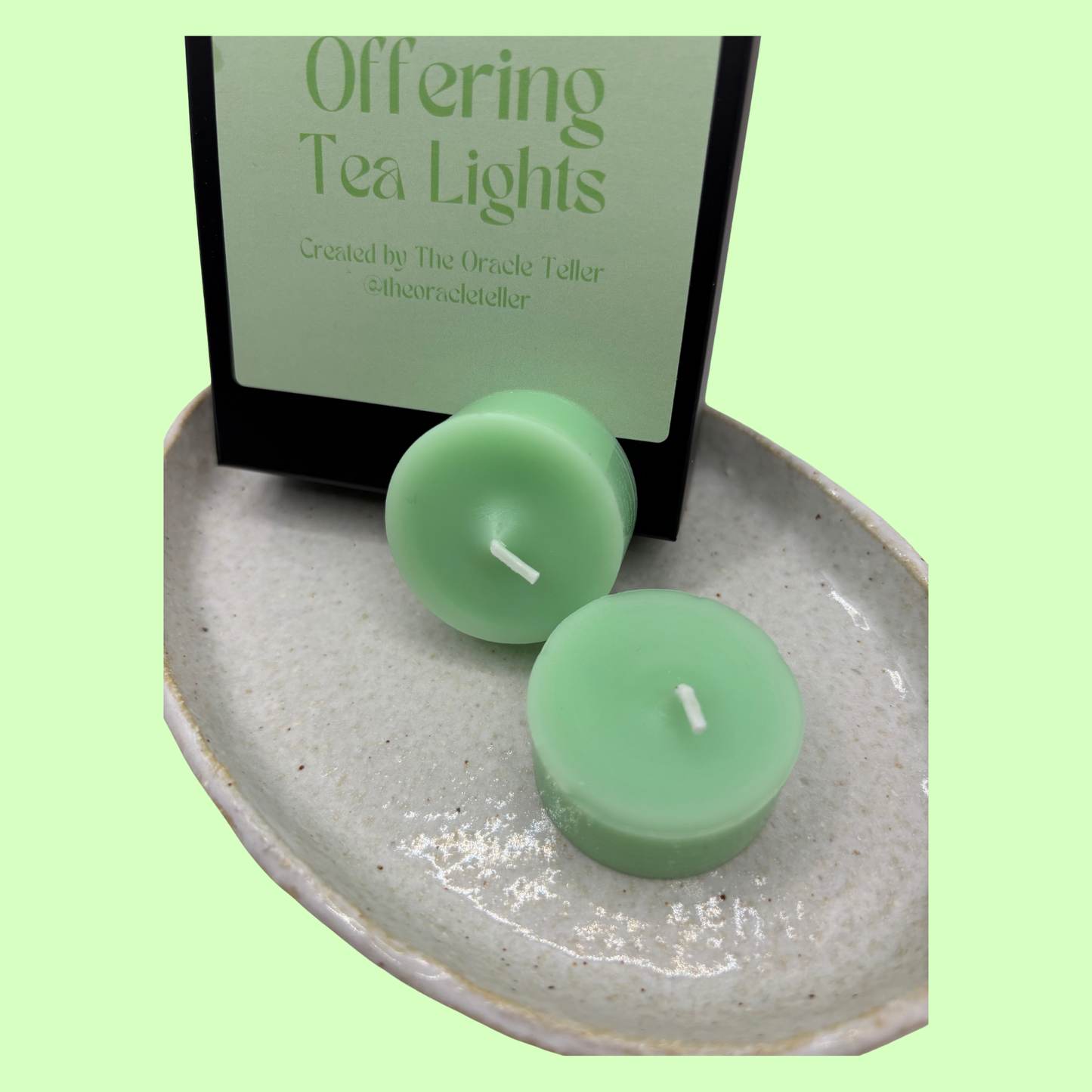 Green Offering Tea Lights