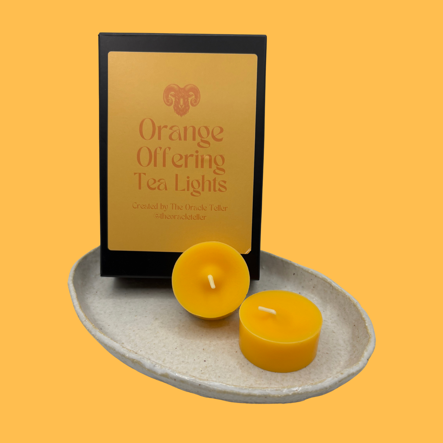 Orange Offering Tea Lights