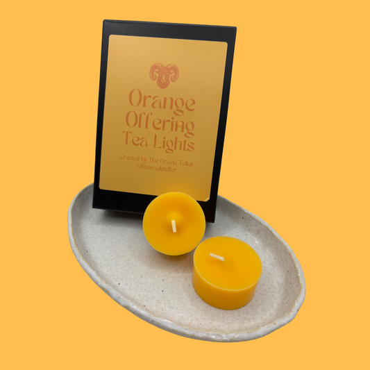 Orange Offering Tea Lights