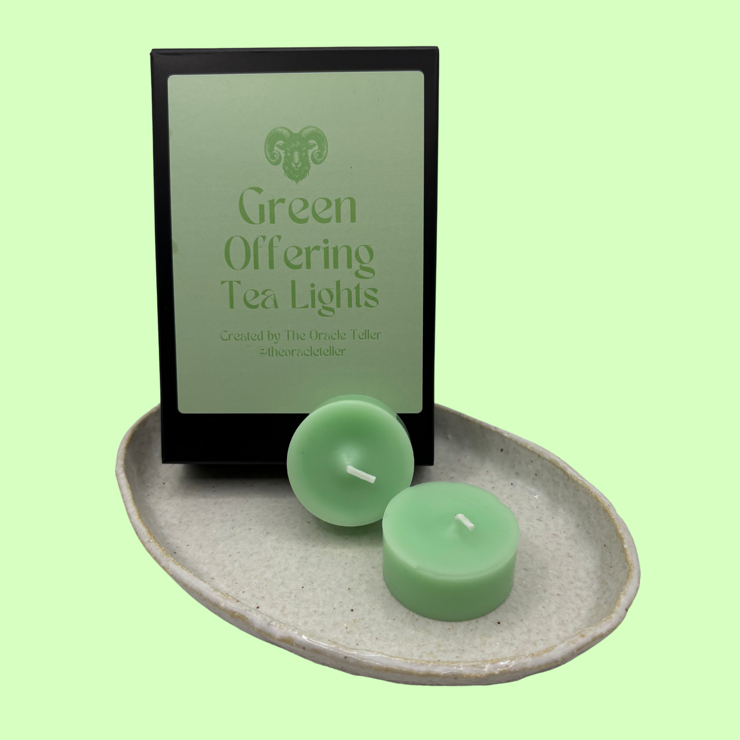 Green Offering Tea Lights