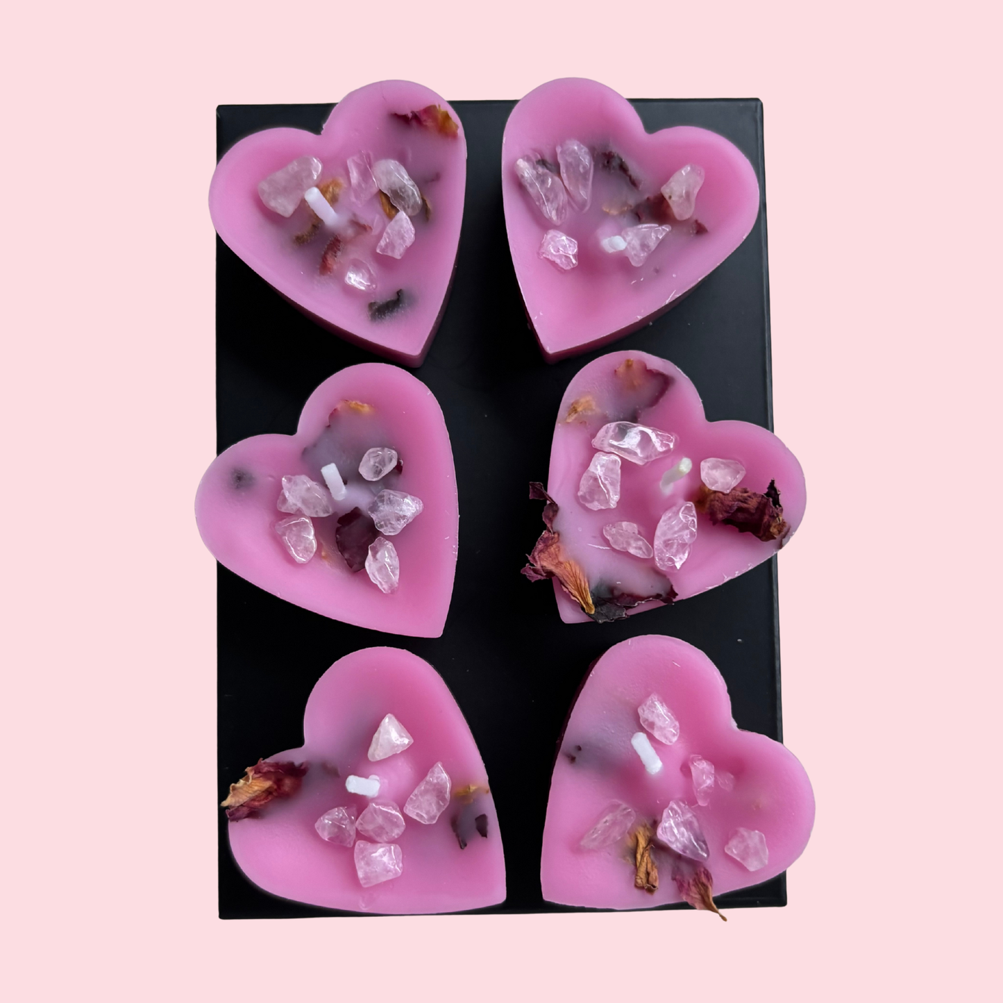 Crystal Heart Tea Lights