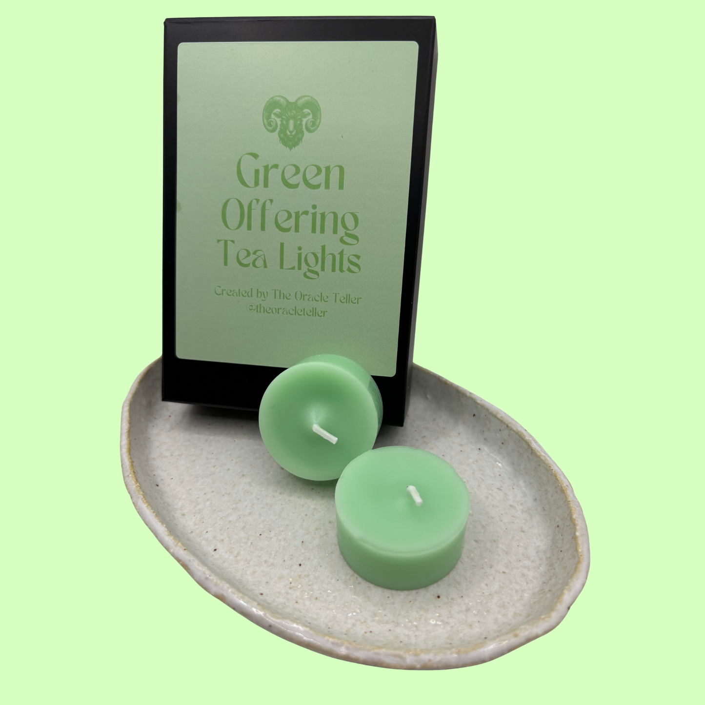 Green Offering Tea Lights