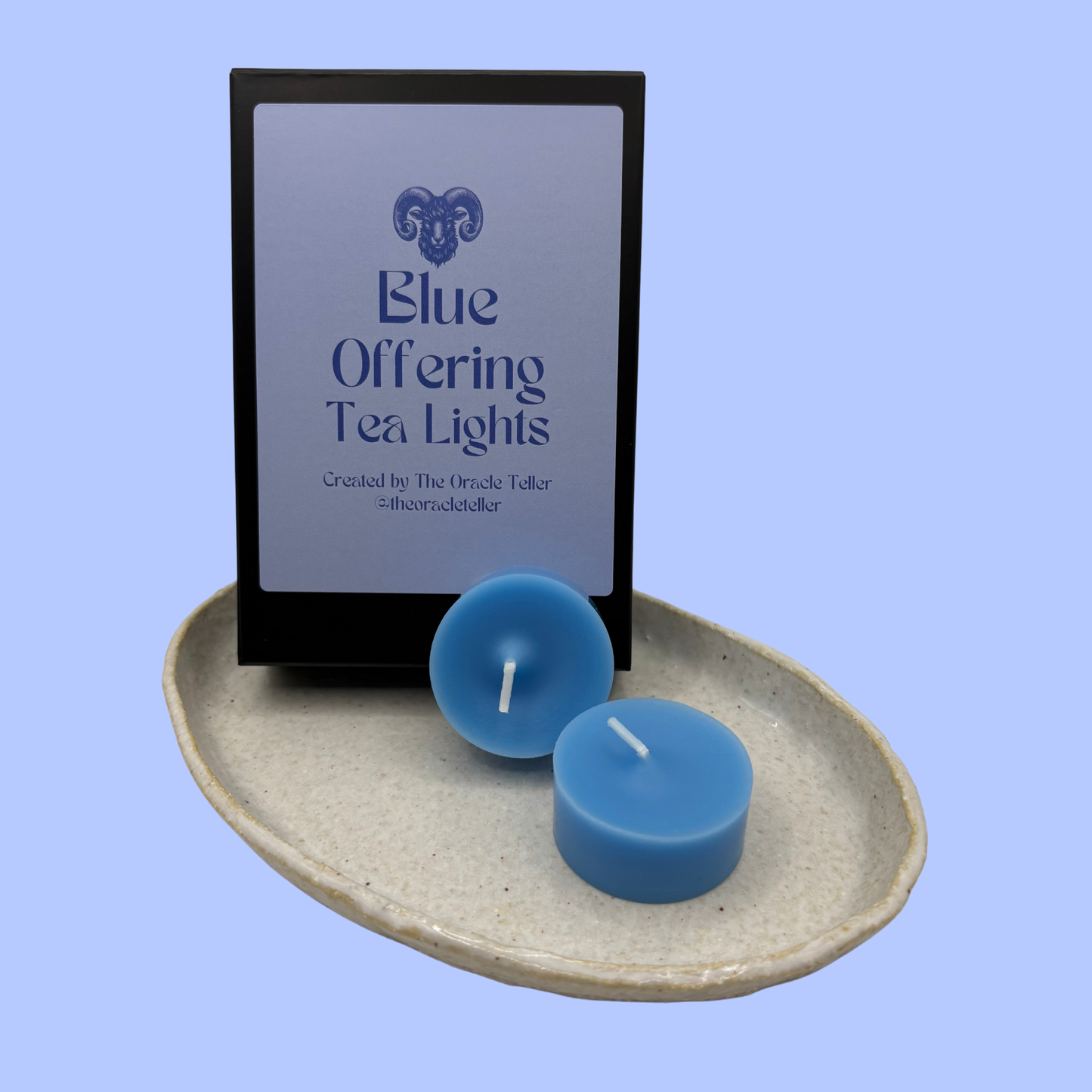 Blue Offering Tea Lights