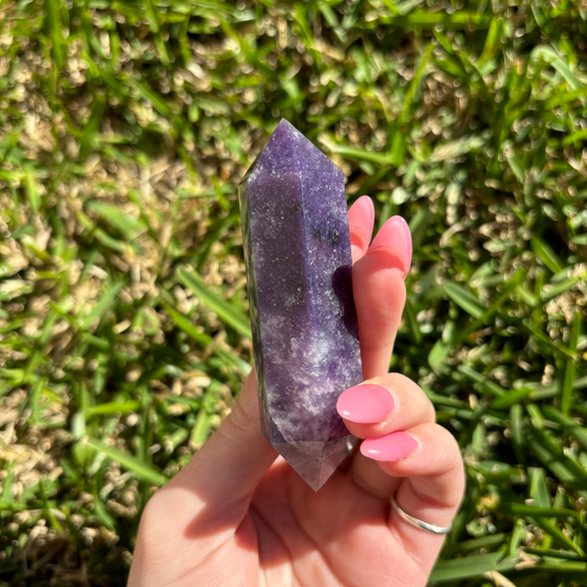 Lepidolite Double Terminated Point