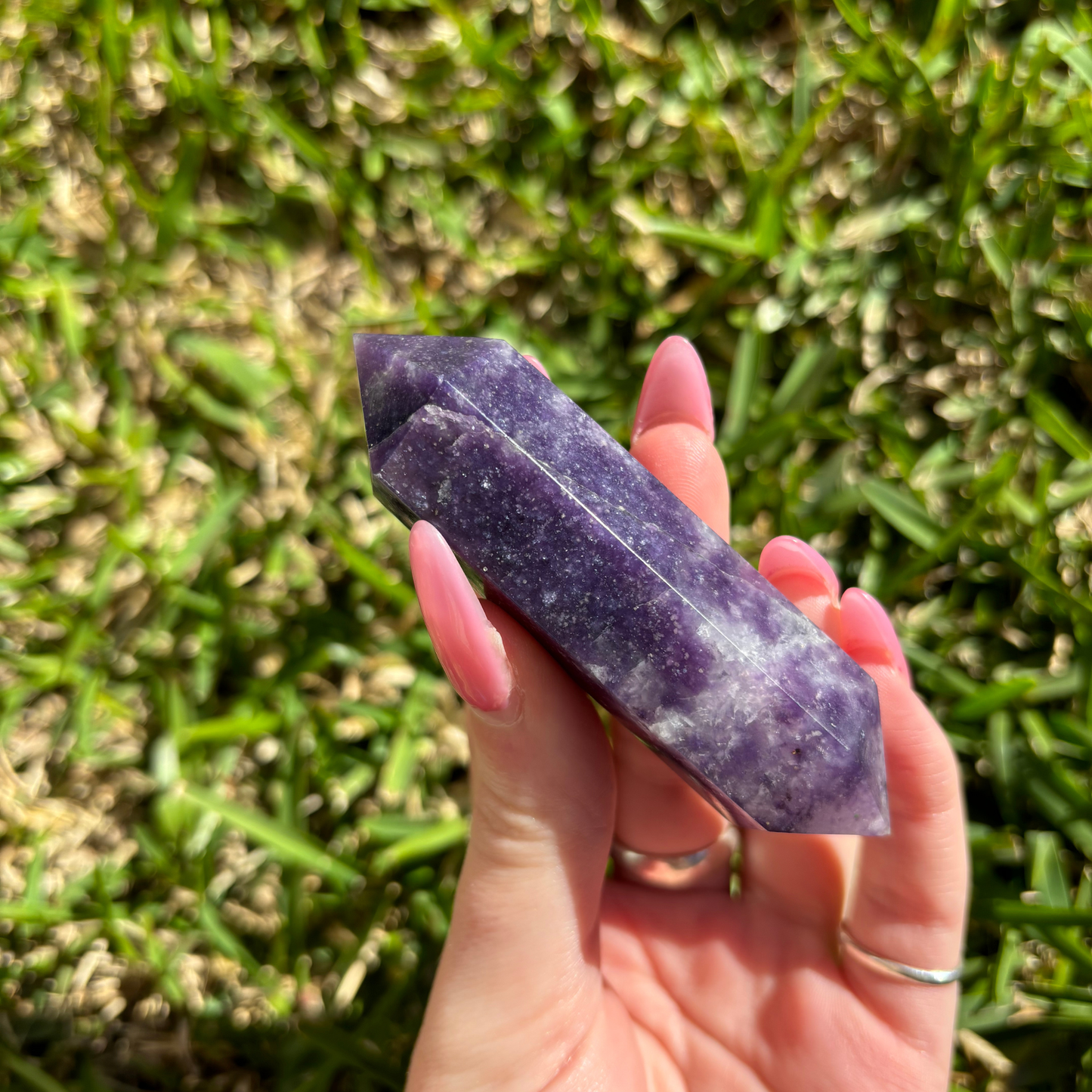 Lepidolite Double Terminated Point