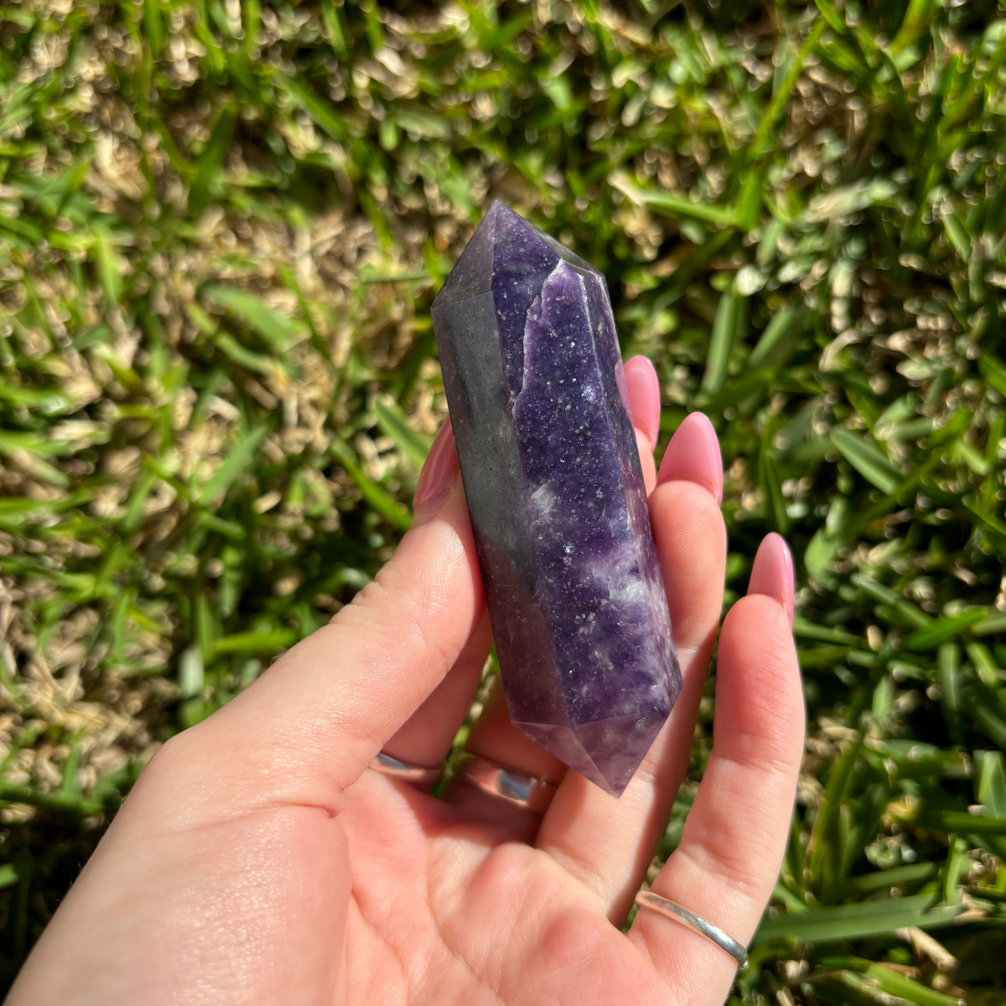 Lepidolite Double Terminated Point