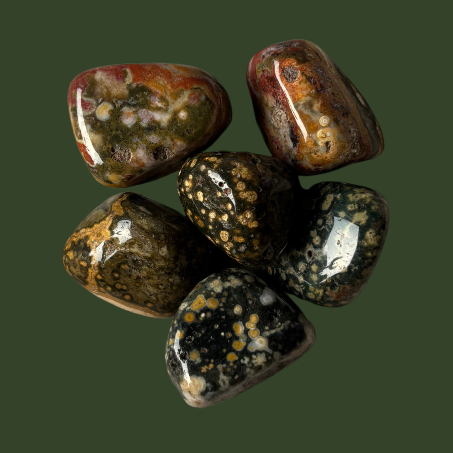 Ocean Jasper Tumbled Stone